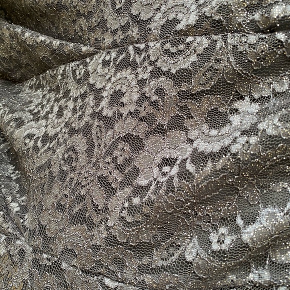 R&M Richards Short Sleeve Cold Shoulder Lace Gown - Picture 6 of 9